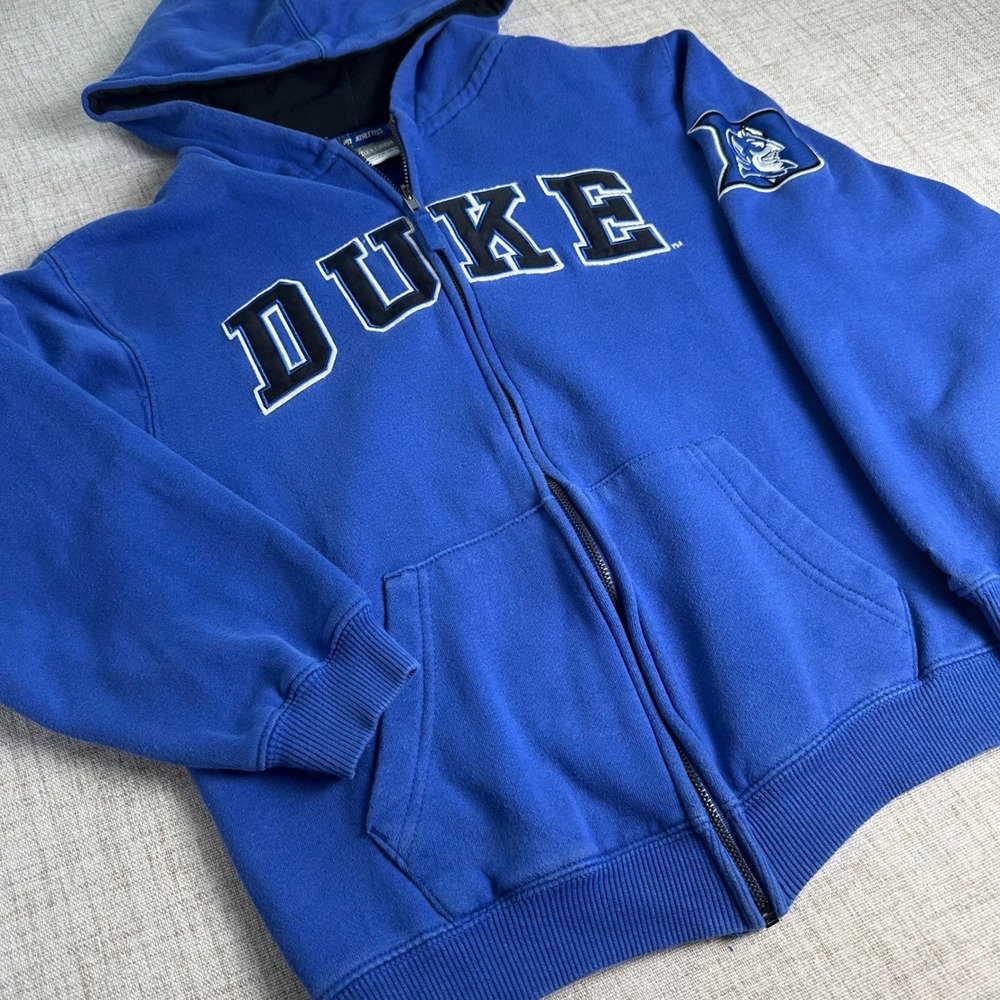 Duke Blue Devils Kids Hoodie Youth S 8-10 Full Zip Colosseum Embroidered
